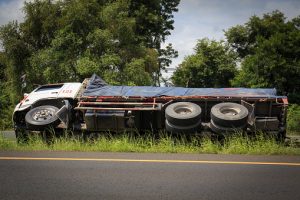 Tipped over truck